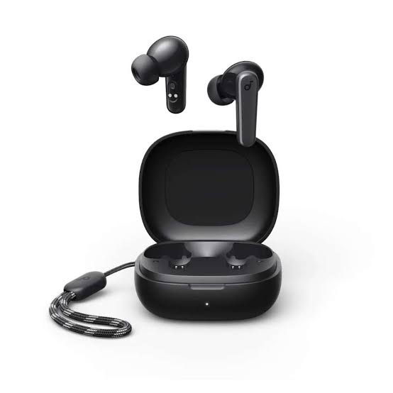 Anker Soundcore R50i True Wireless Earbuds Black - Front View with Charging Case